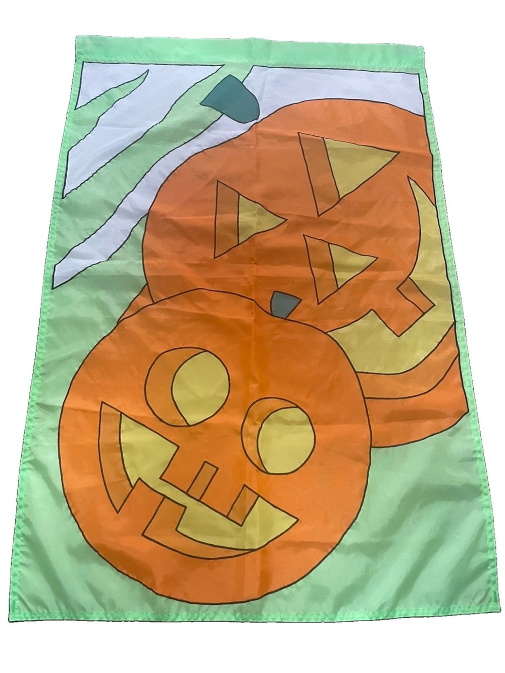 Vintage 1992 Halloween Jack O Lantern House Flag 44.5” Nylon IPI USA